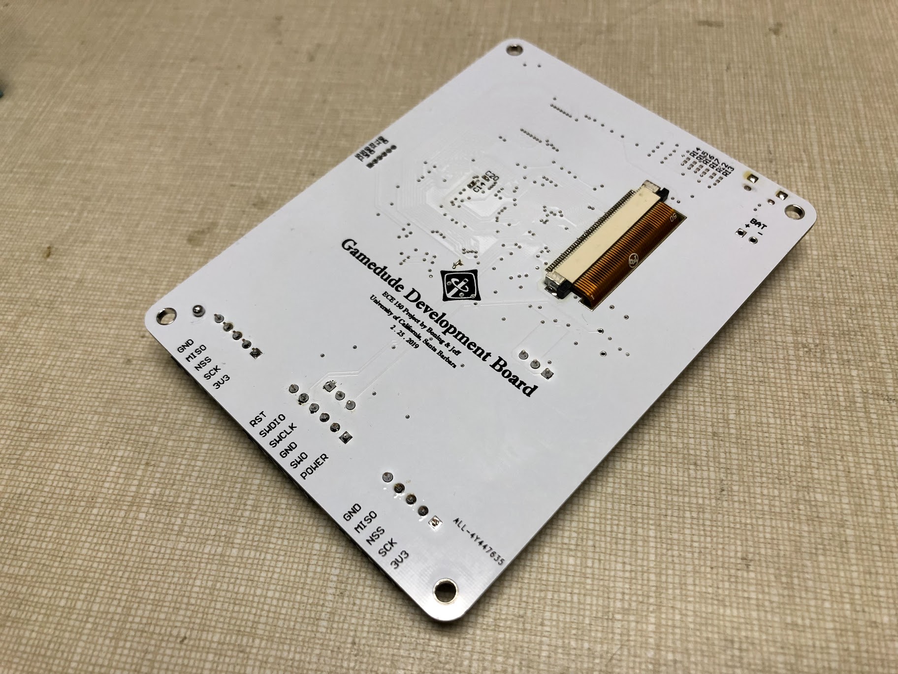 Console PCB underside