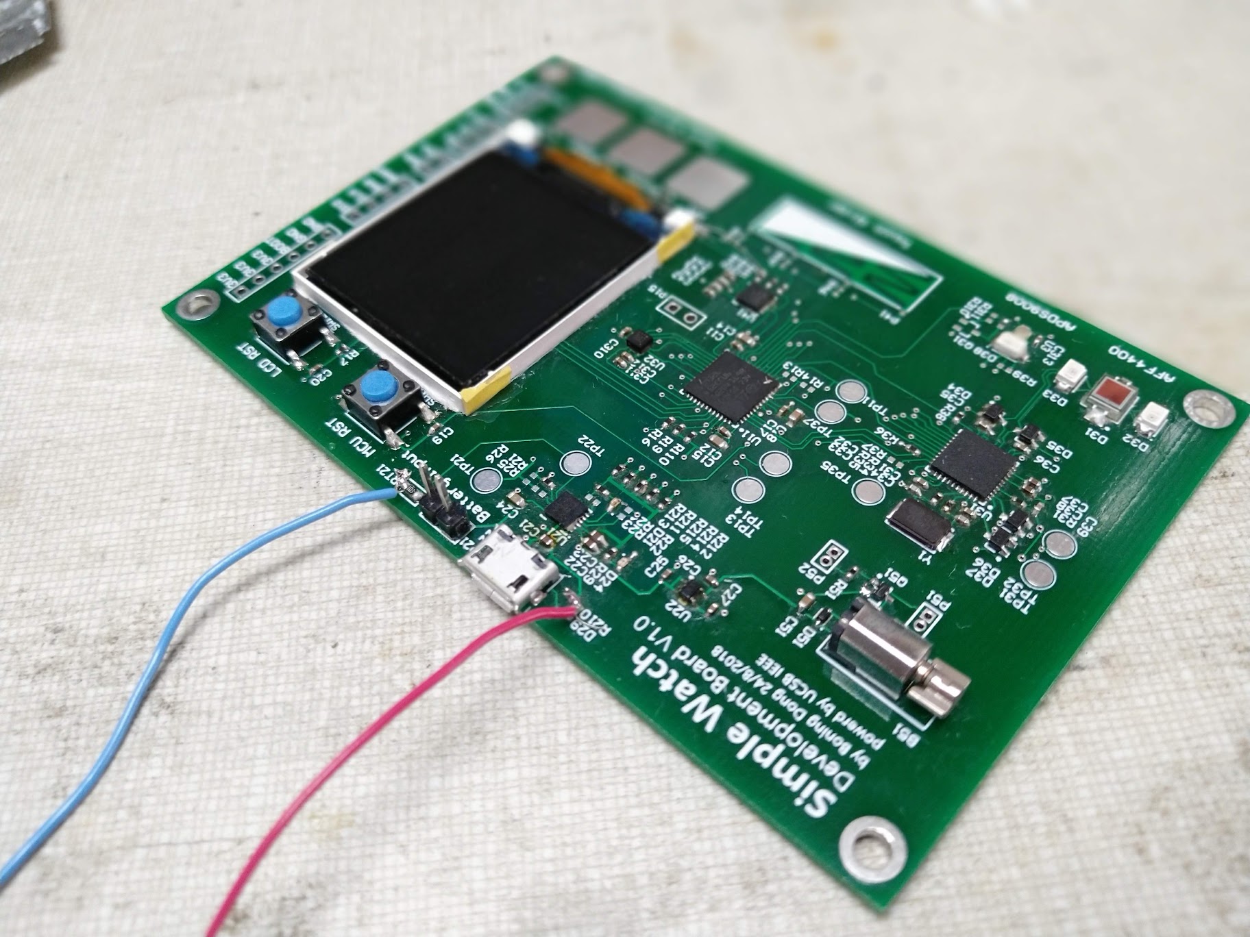 Watch board with display
